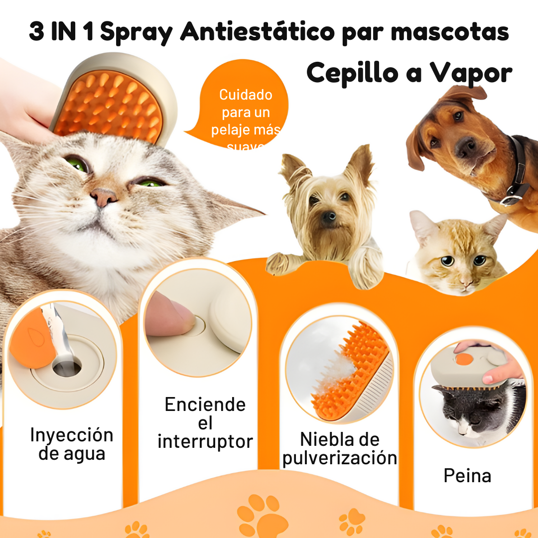CEPILLO A VAPOR PARA MASCOTAS