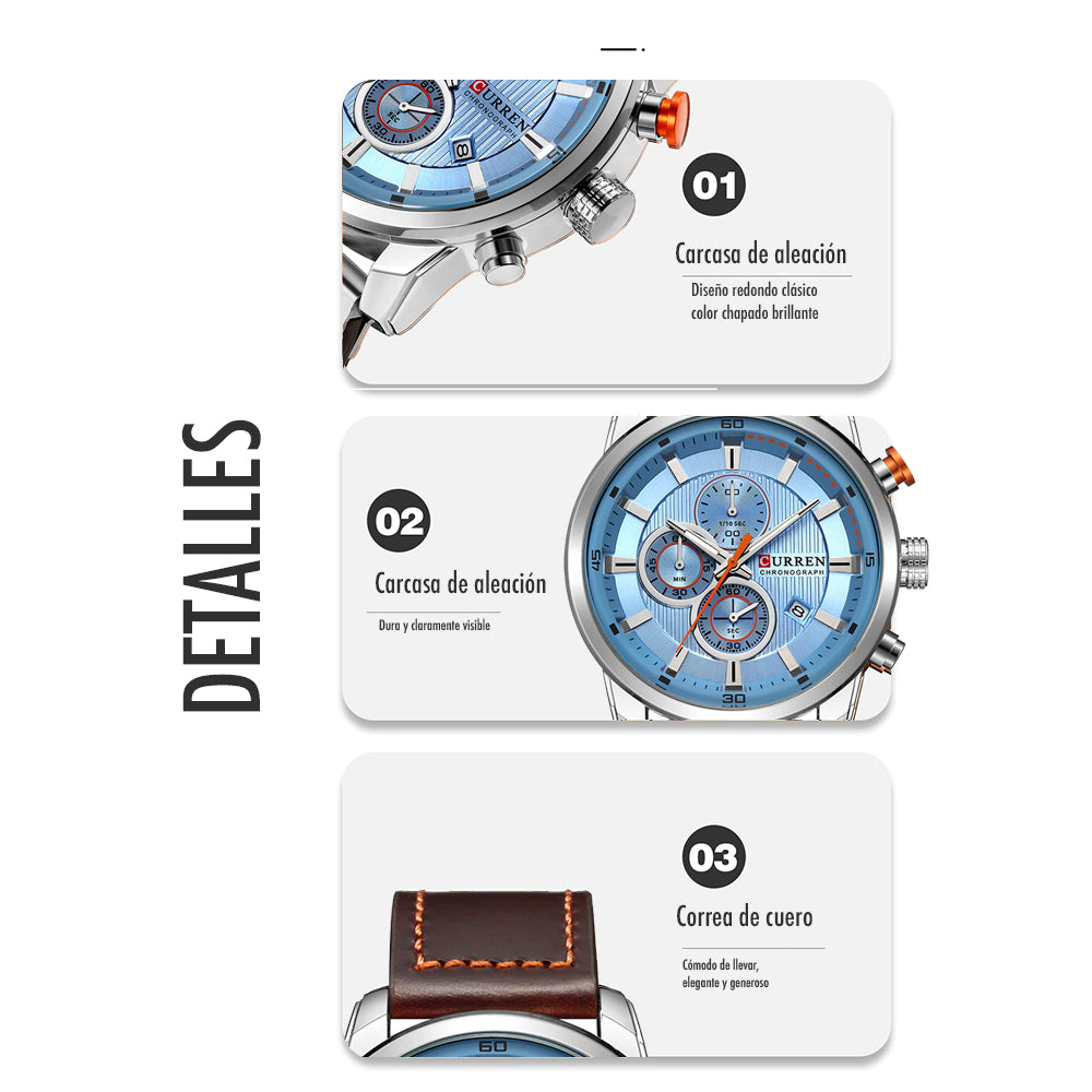 Reloj Curren Cuarz - Marca de Lujo Superior Curren