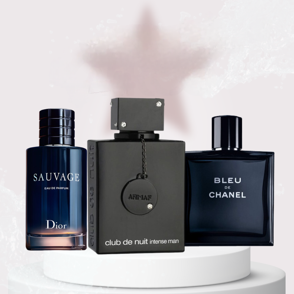 Sauvage + Bleu Chanel + Club de Nuit + Perfumero