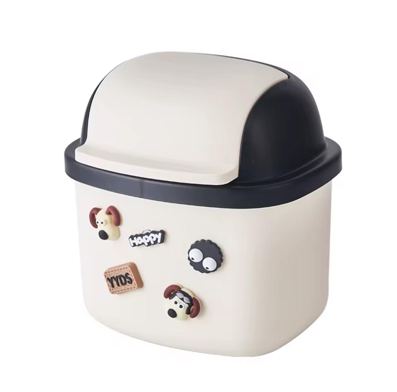 Mini Basurero de Escritorio con Tapa