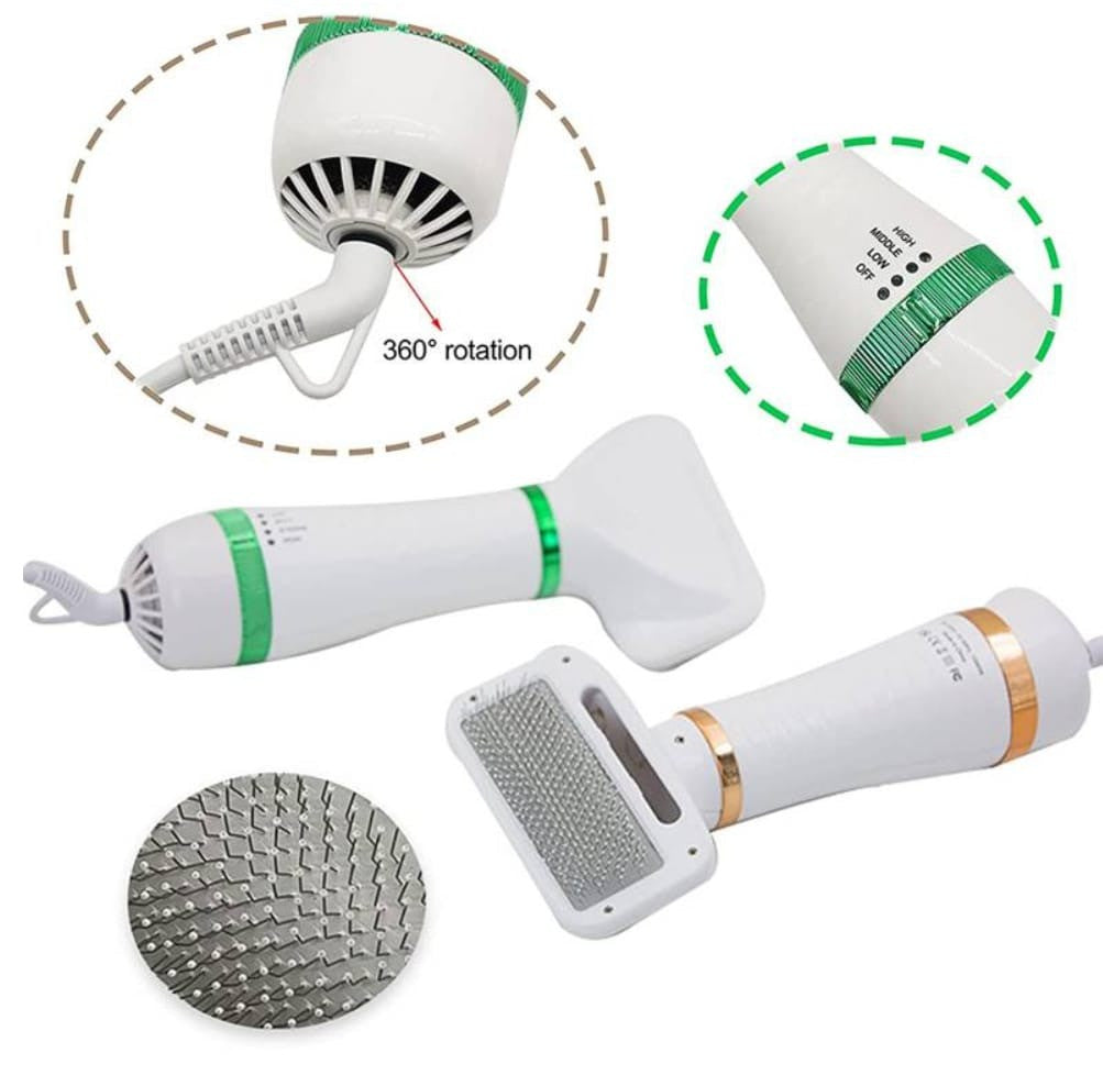 Cepillo y Secador de Pelo 2 en 1 para Mascotas – PET GROOMING DRYER