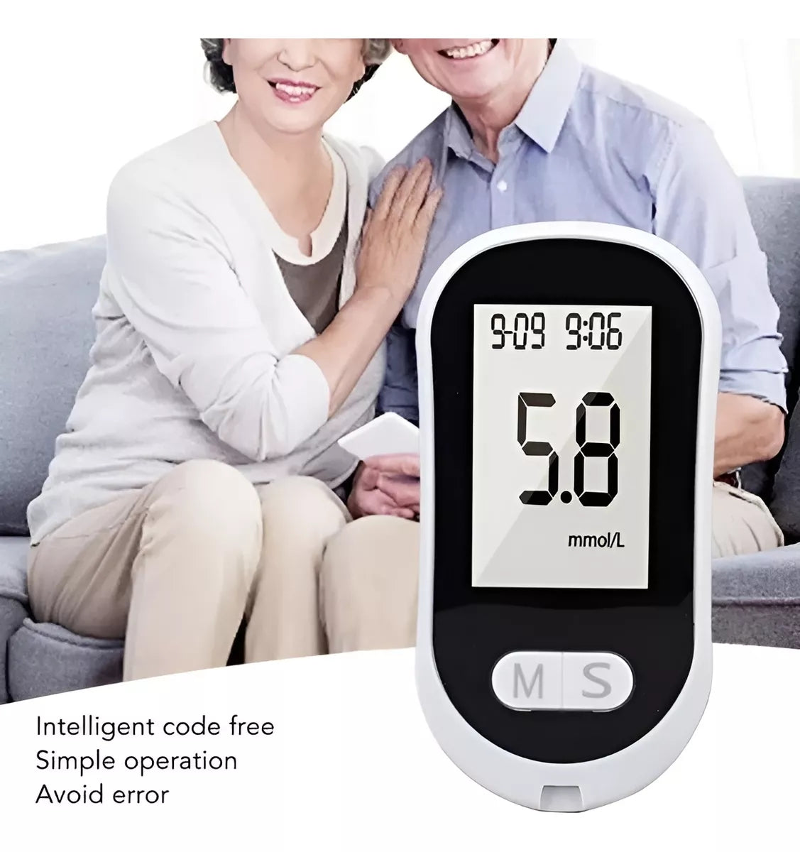 Kit Glucómetro Diabetes + 50 Tiras