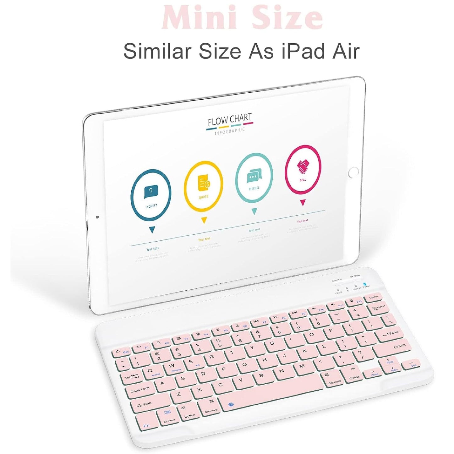 Combo Teclado Mouse Bluetooth Colores