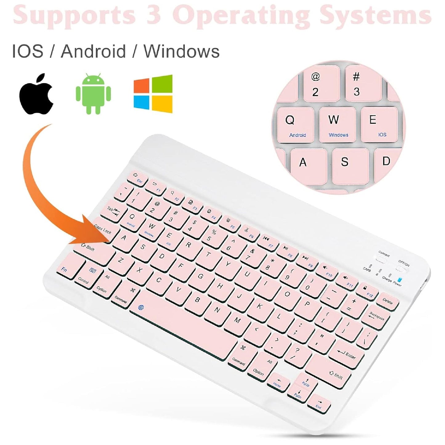 Combo Teclado Mouse Bluetooth Colores