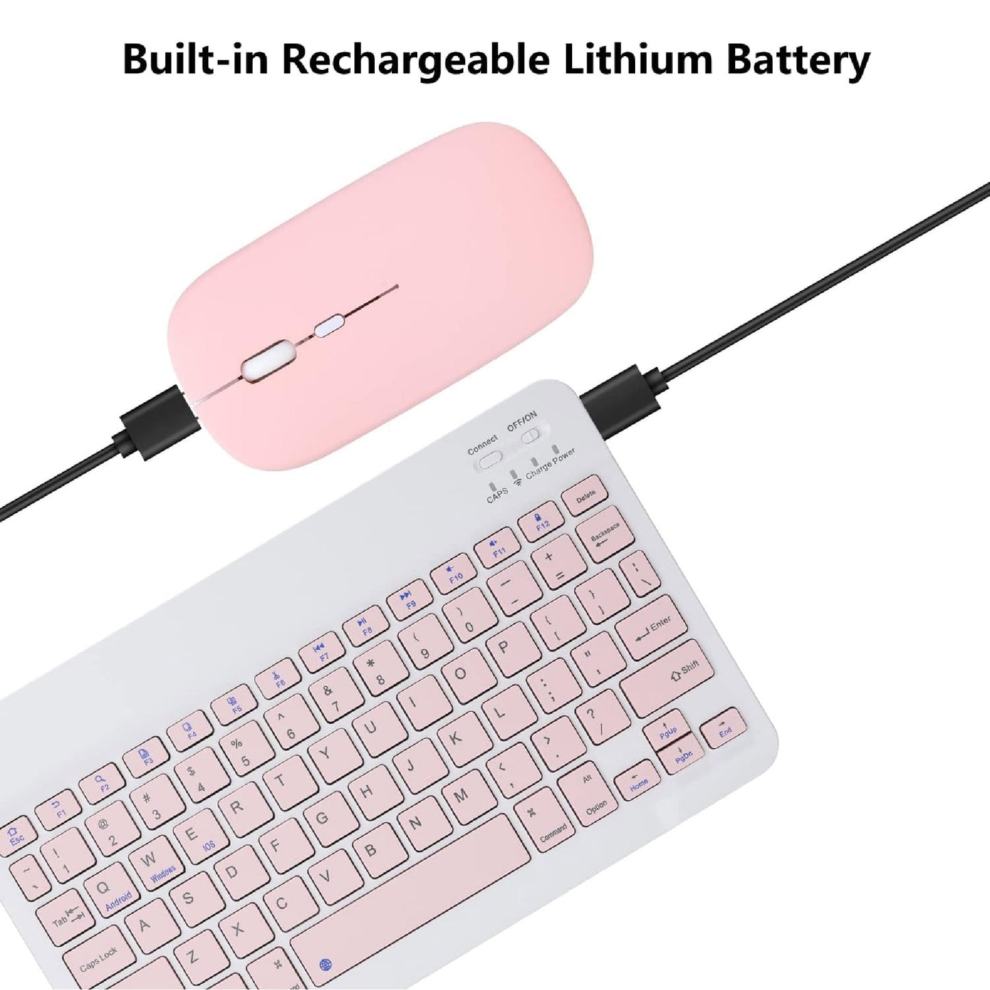 Combo Teclado Mouse Bluetooth Colores