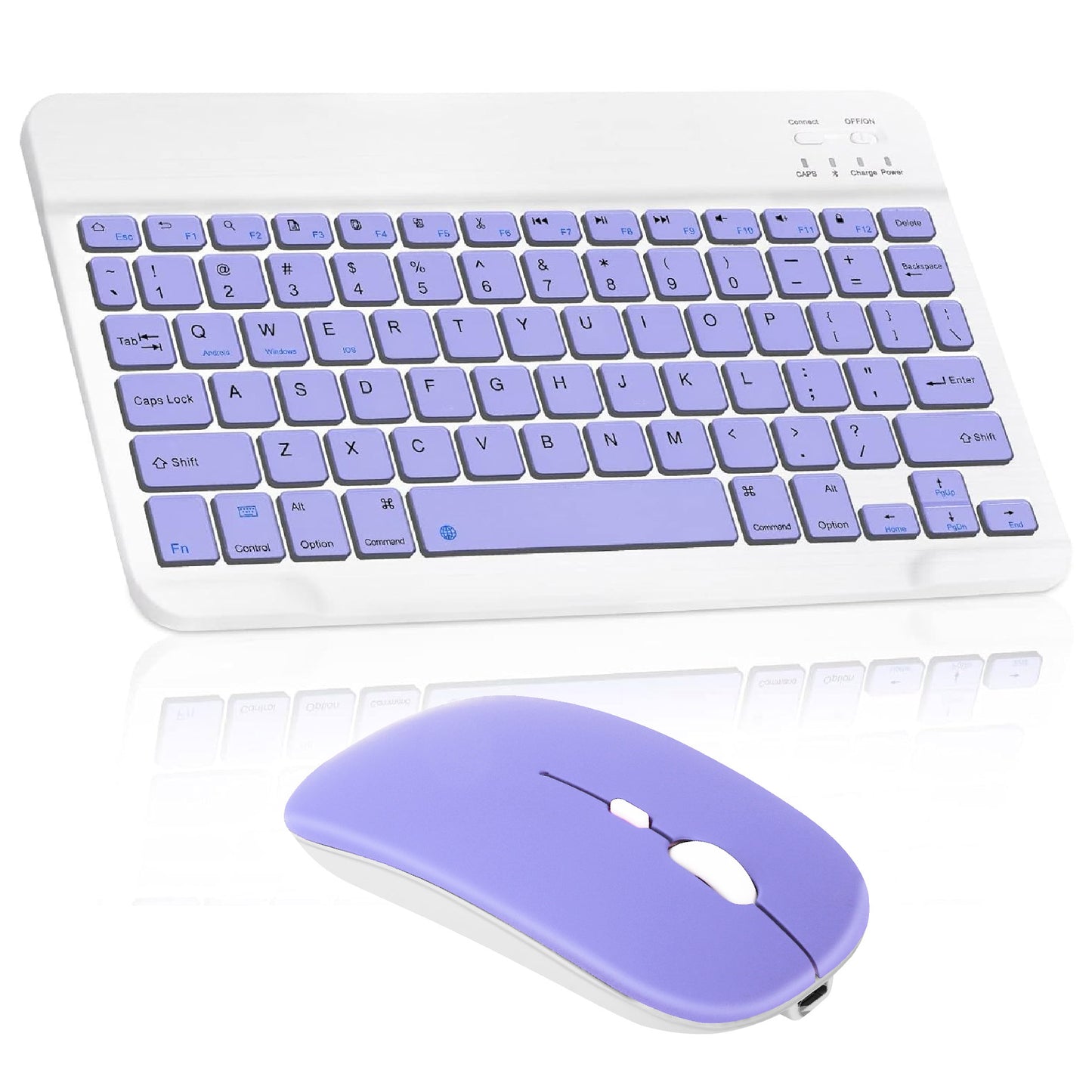Combo Teclado Mouse Bluetooth Colores