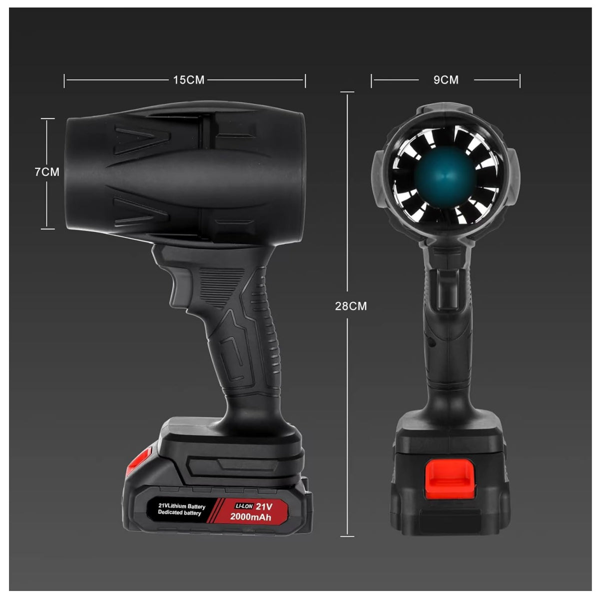 Mini Soplador Eléctrico Inalámbrico 2 Baterías