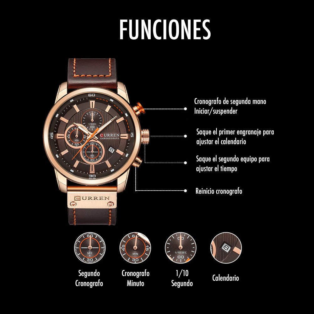 Reloj Curren Cuarz - Marca de Lujo Superior Curren