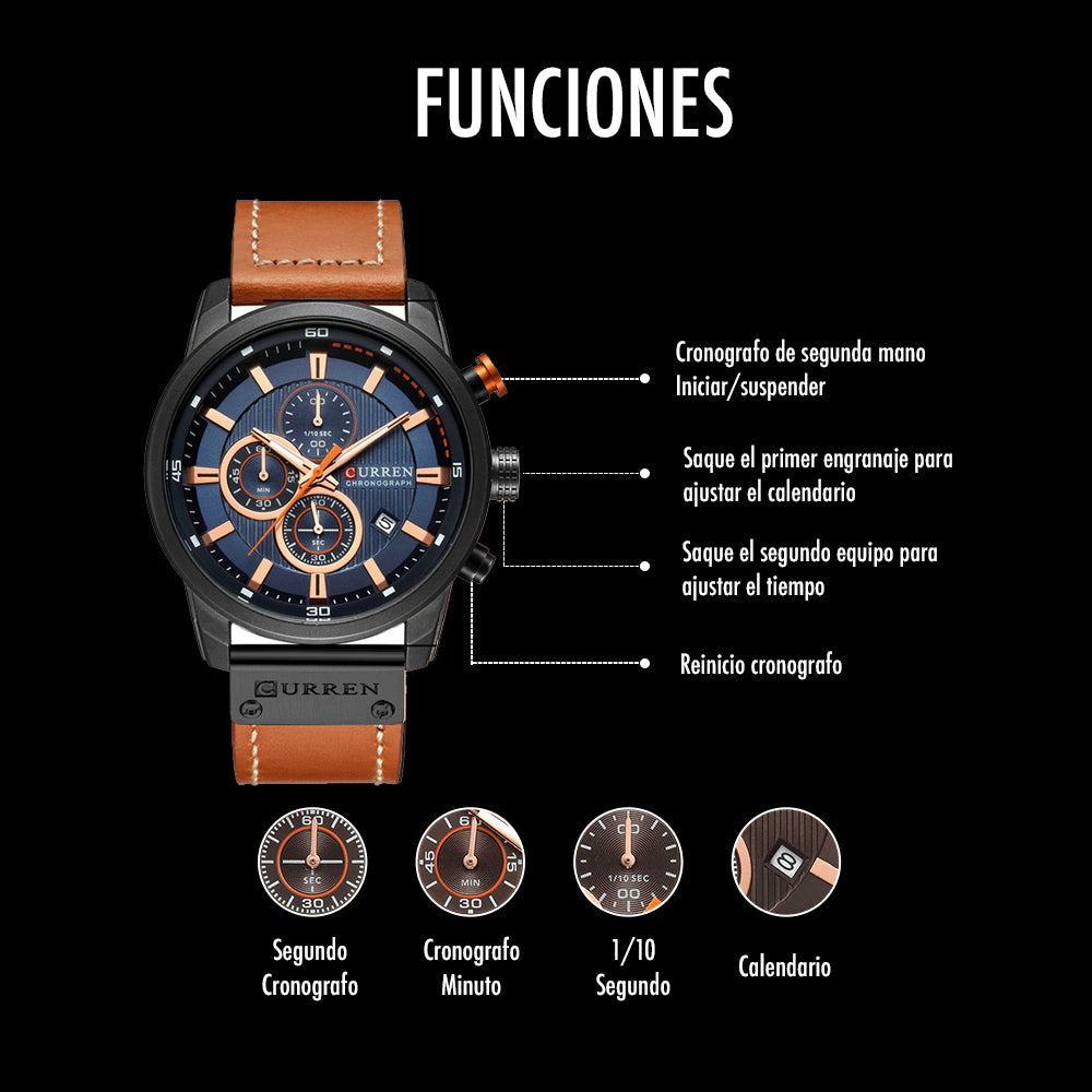 Reloj Curren Cuarz - Marca de Lujo Superior Curren